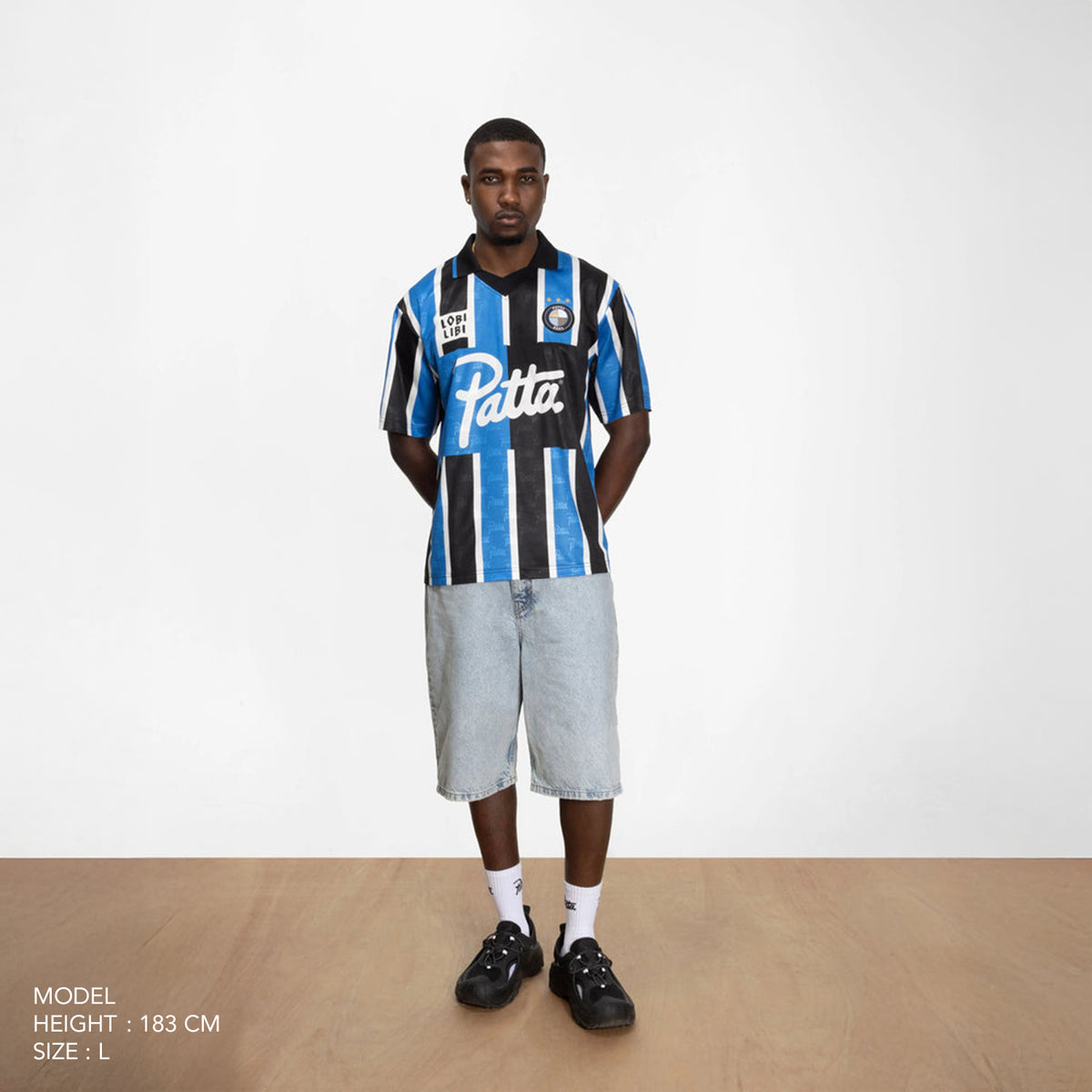 Patta Stripe Football Jersey - French Blue