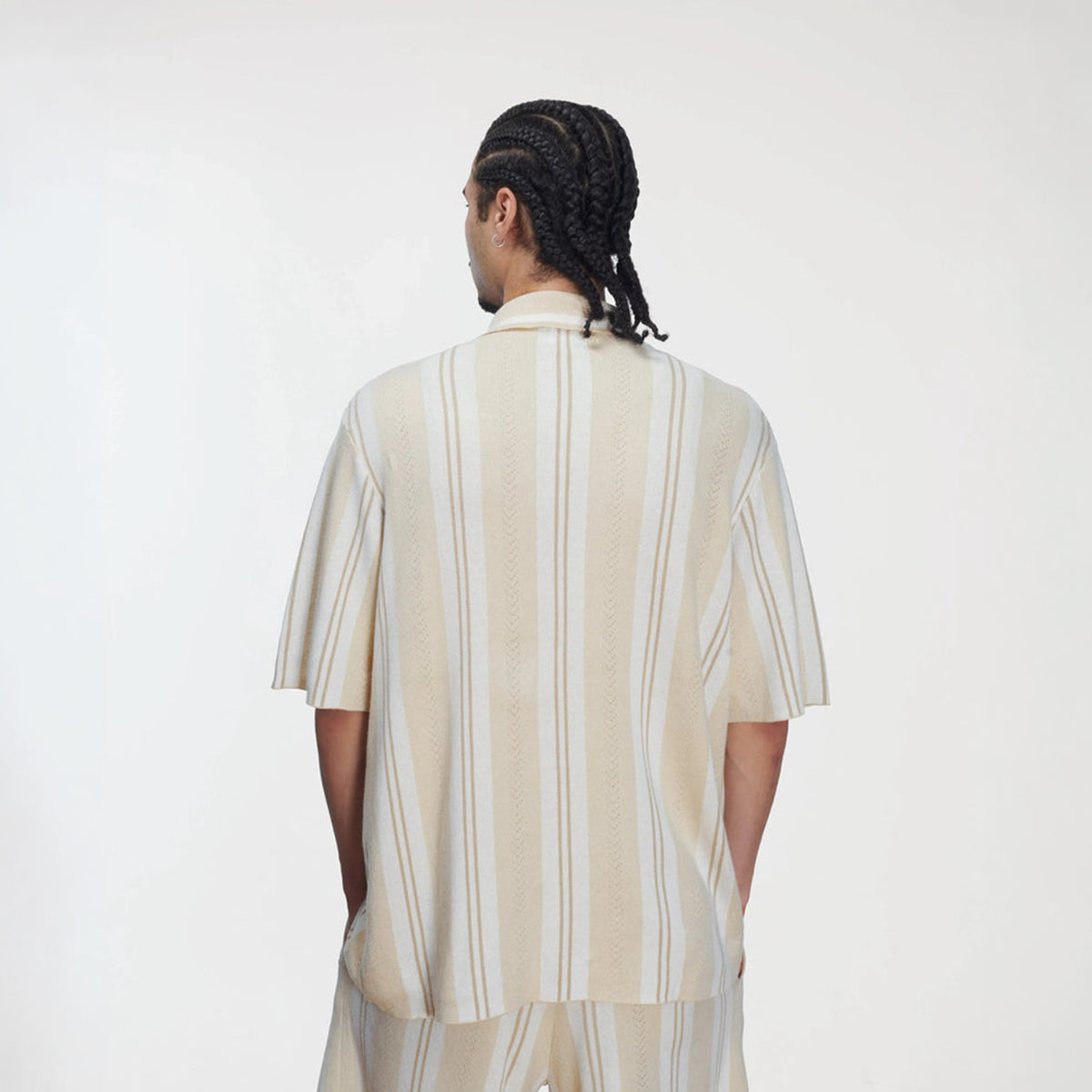 Patta Knitted Football Shirt - Oatmeal