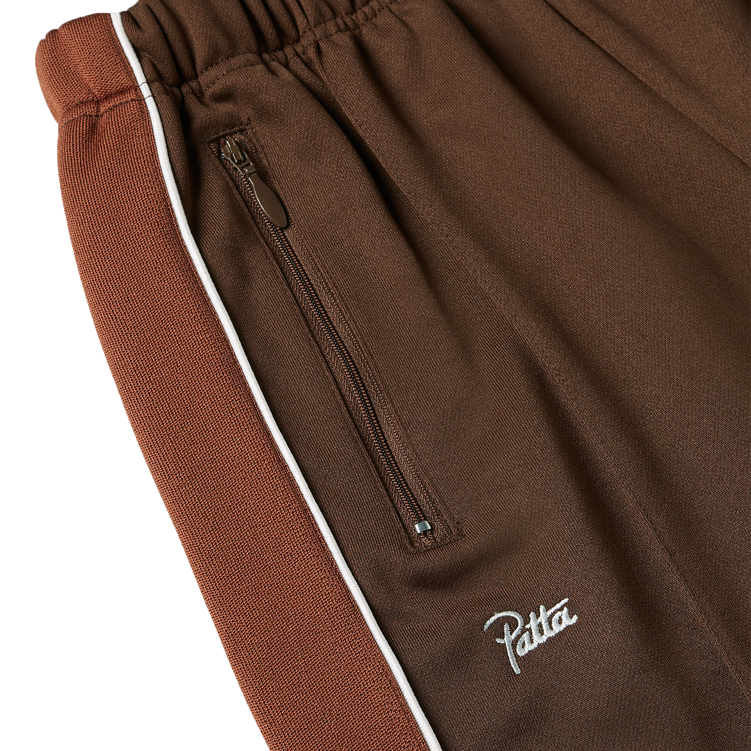 Patta Tricot Straight Track Pants - Chestnut