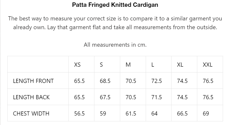 Patta Fringed Knitted Cardigan - Moonless Night