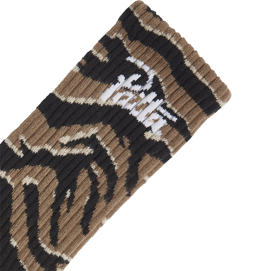 Patta Tiger Stripe Script Logo Sport Socks - Tiger Stripe Camo