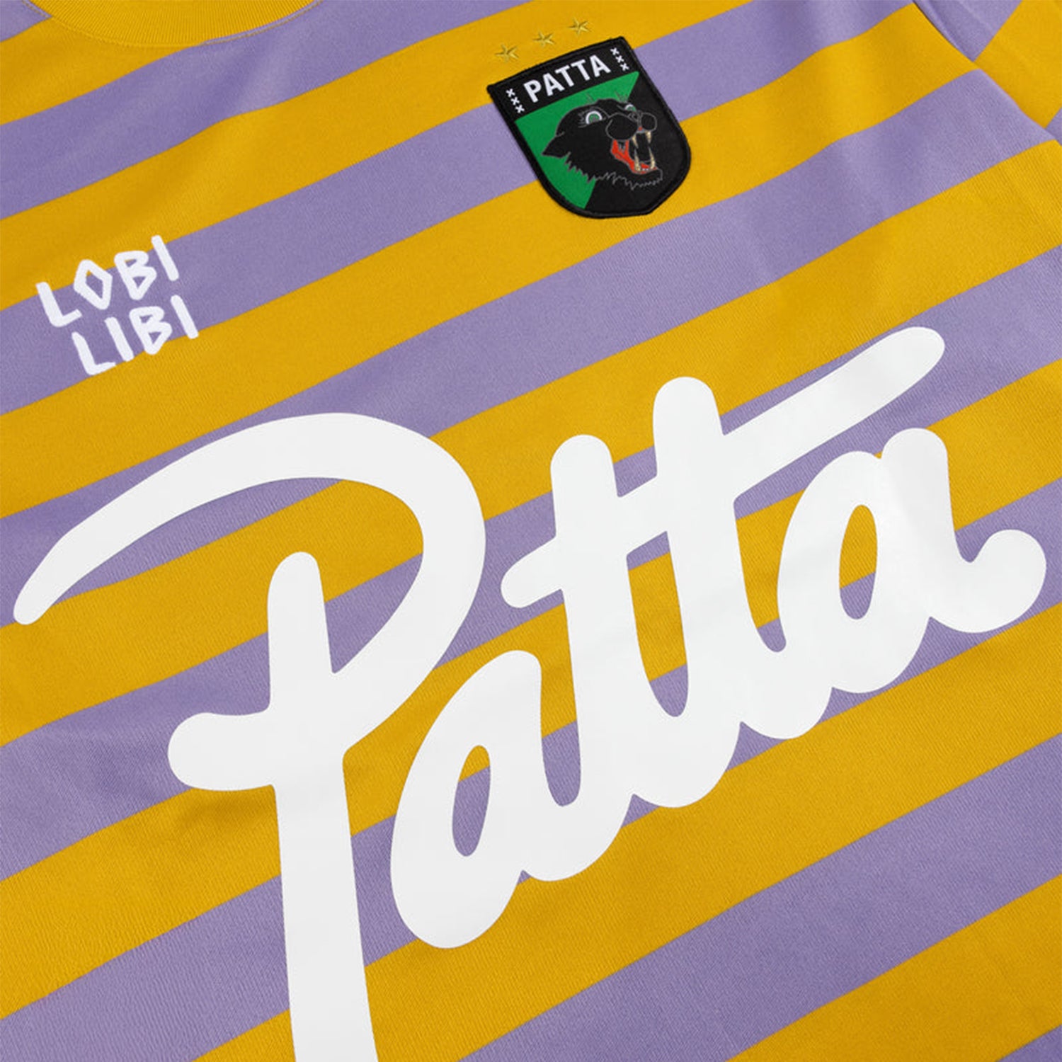 Patta Striped Longsleeve Football Jersey - Chalk Violet