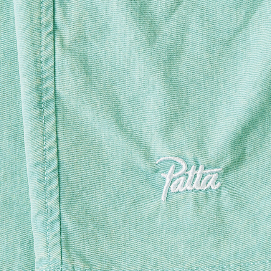 Patta Acid Washed Swim Shorts - Blue Radiance