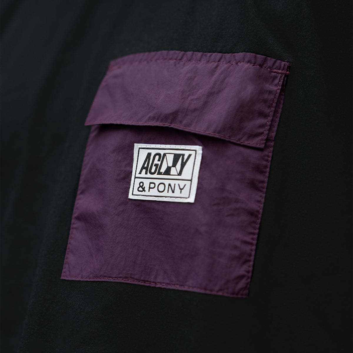 AGLXY x PONY Pocket Tee - Black