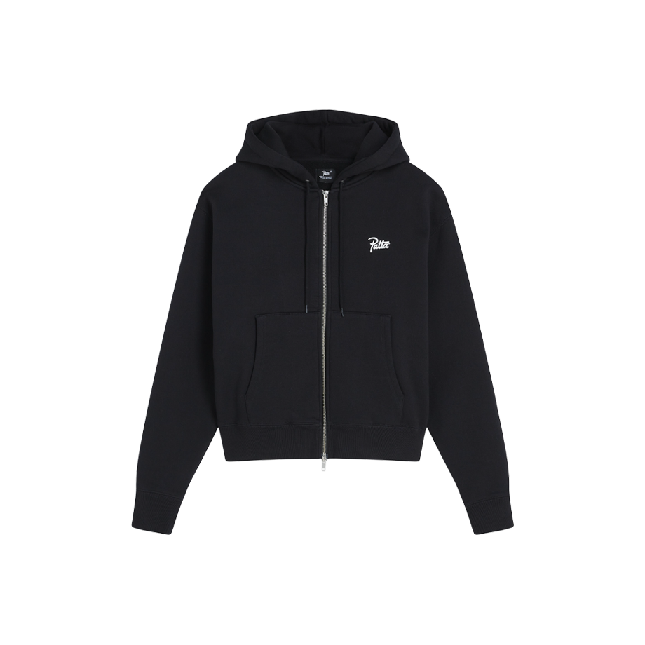 Patta Classic Zip Up Hooded Sweater - Black