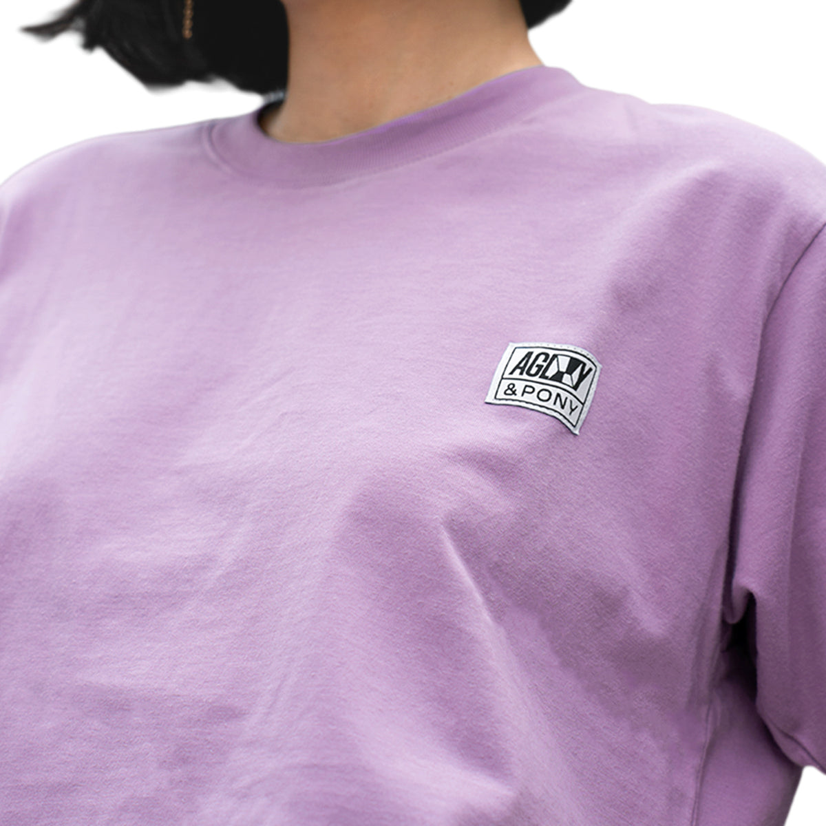 AGLXY x PONY Cropped Tee - Lavender