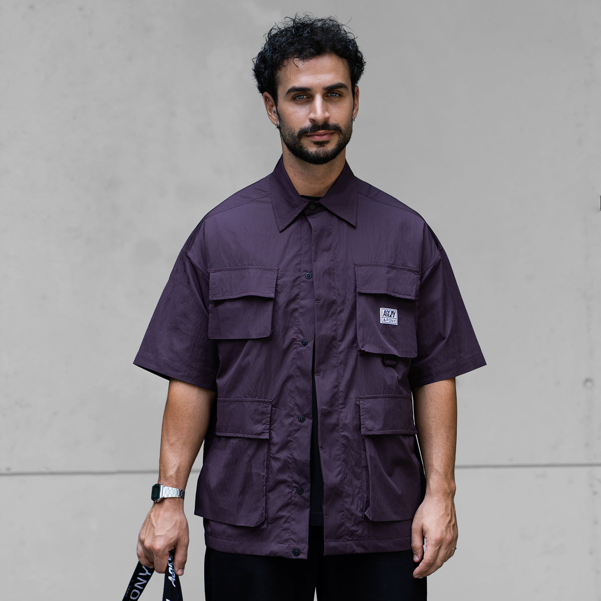 AGLXY x PONY Tactical Shirt - Deep Purple