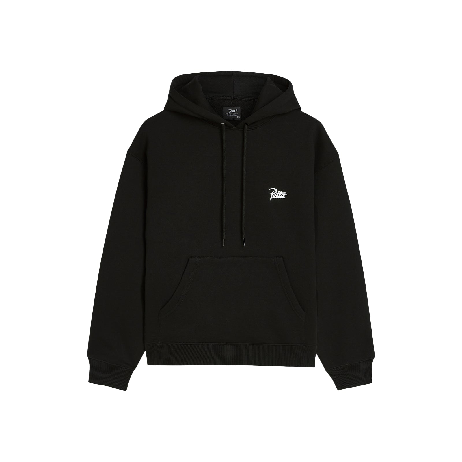 Patta Bark Boxy Hooded Sweater - Black