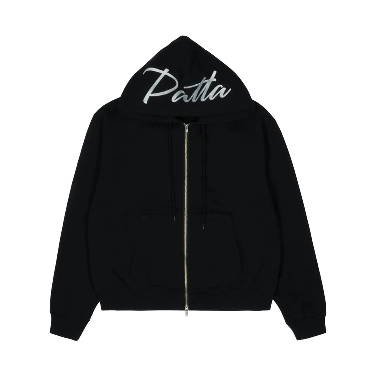 Patta Embro Classic Zip Up Hooded Sweater - Black