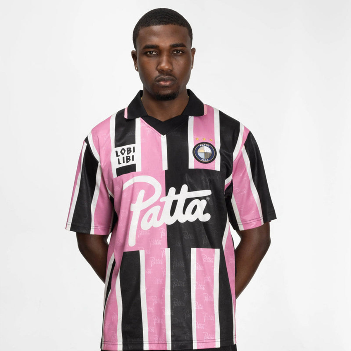 Patta Stripe Football Jersey - Begonia Pink