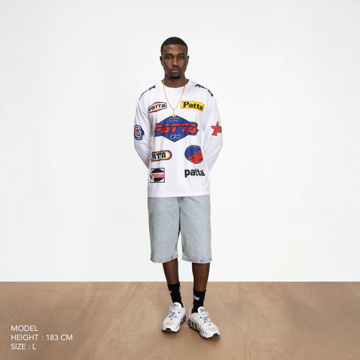 Patta Sponsor Jersey Longsleeve - White