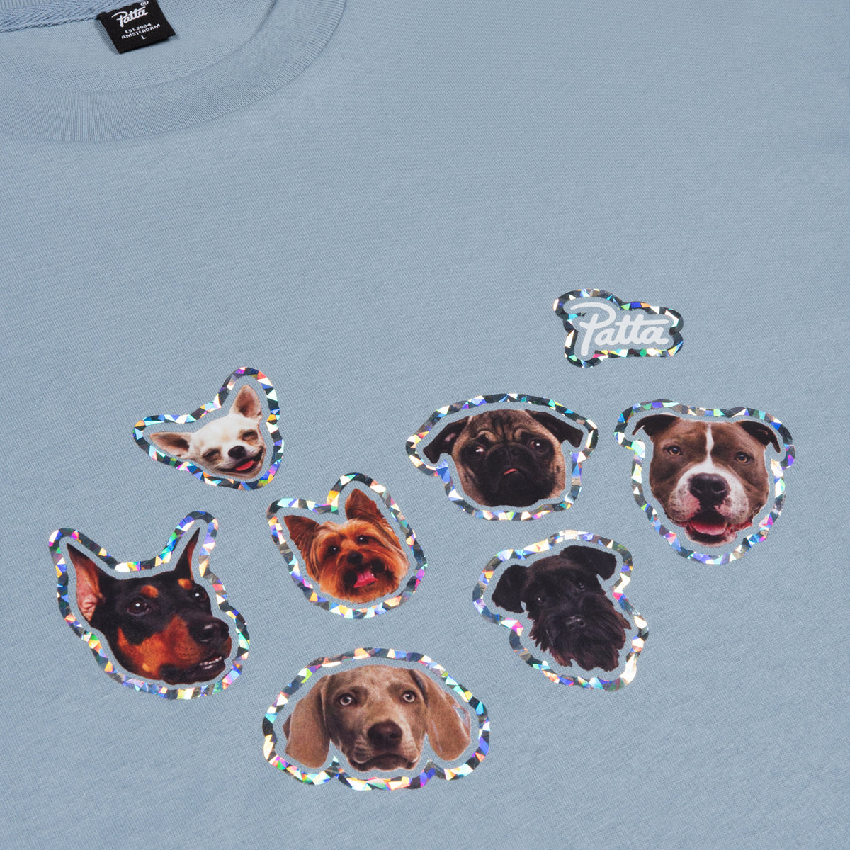 Patta Dogs T-Shirt - Dusty Blue