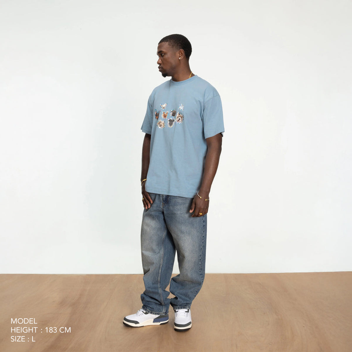 Patta Dogs T-Shirt - Dusty Blue