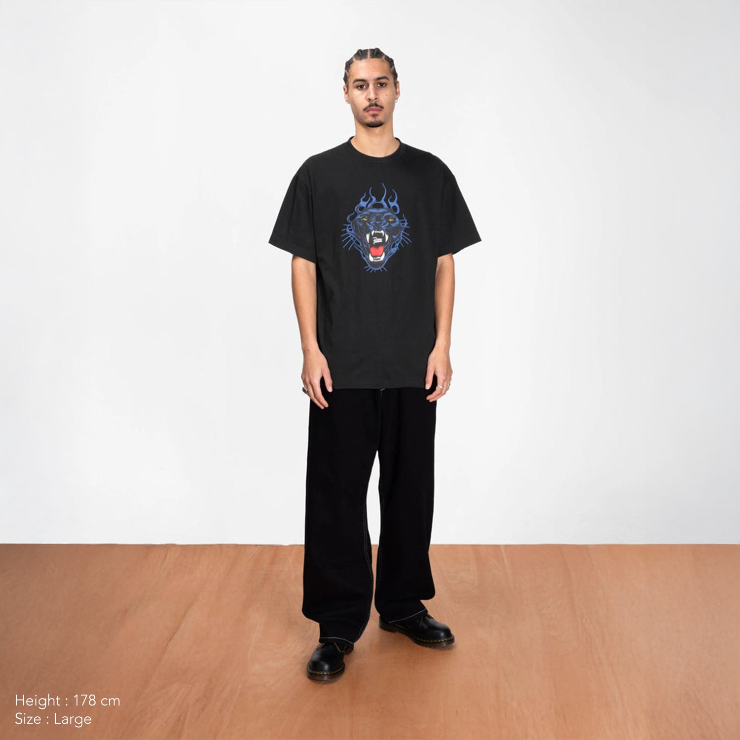 Patta Fire Panther T-Shirt - Black