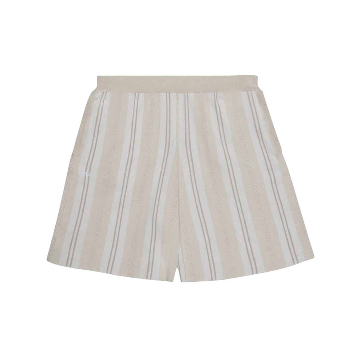 Patta Knitted Football Shorts - Oatmeal