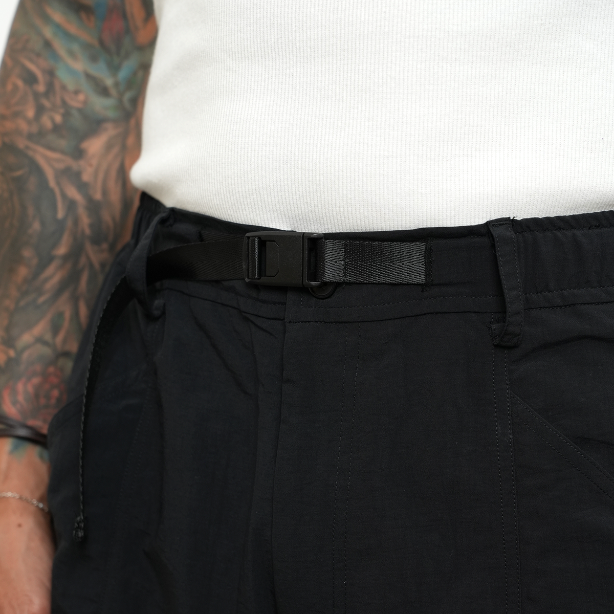Utility 5 Pocket Nylon Shorts 022 - Black