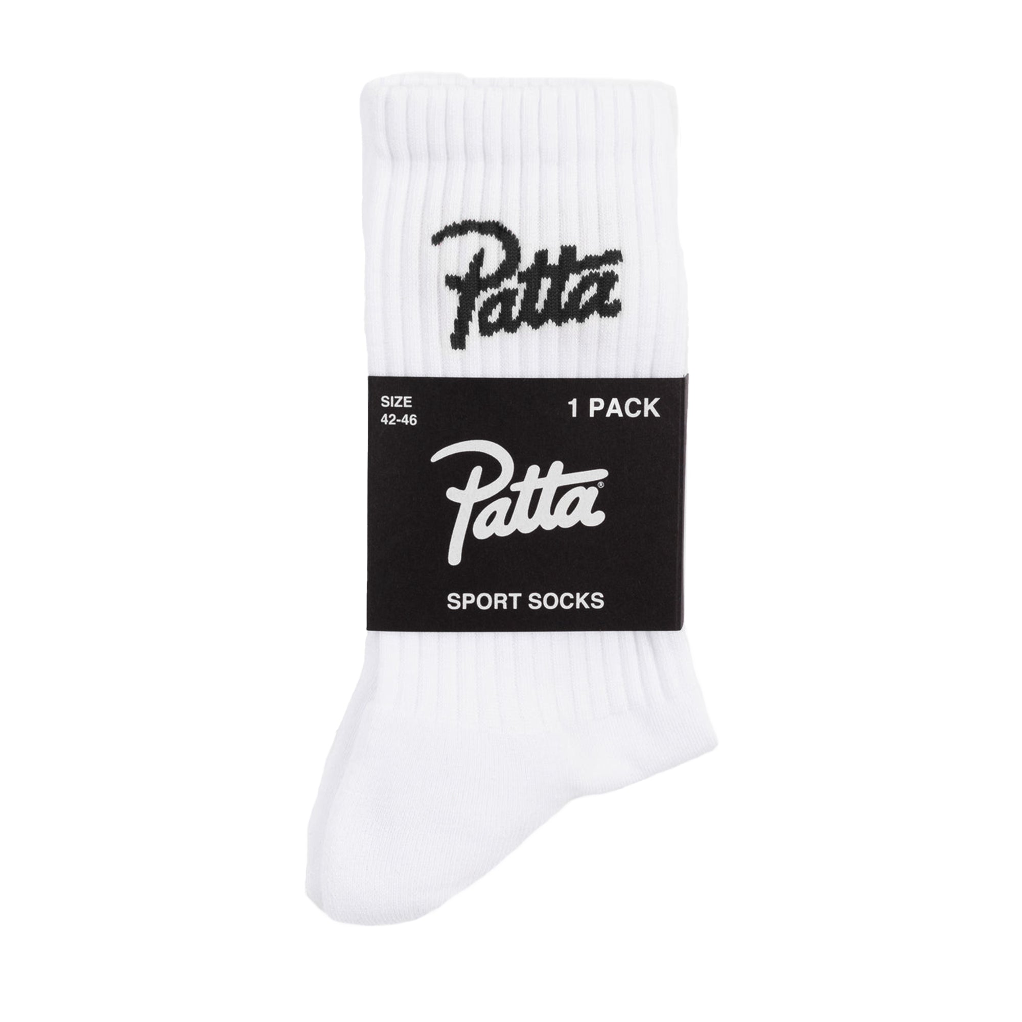 Patta Script Logo Sport Socks 2-Pack - White