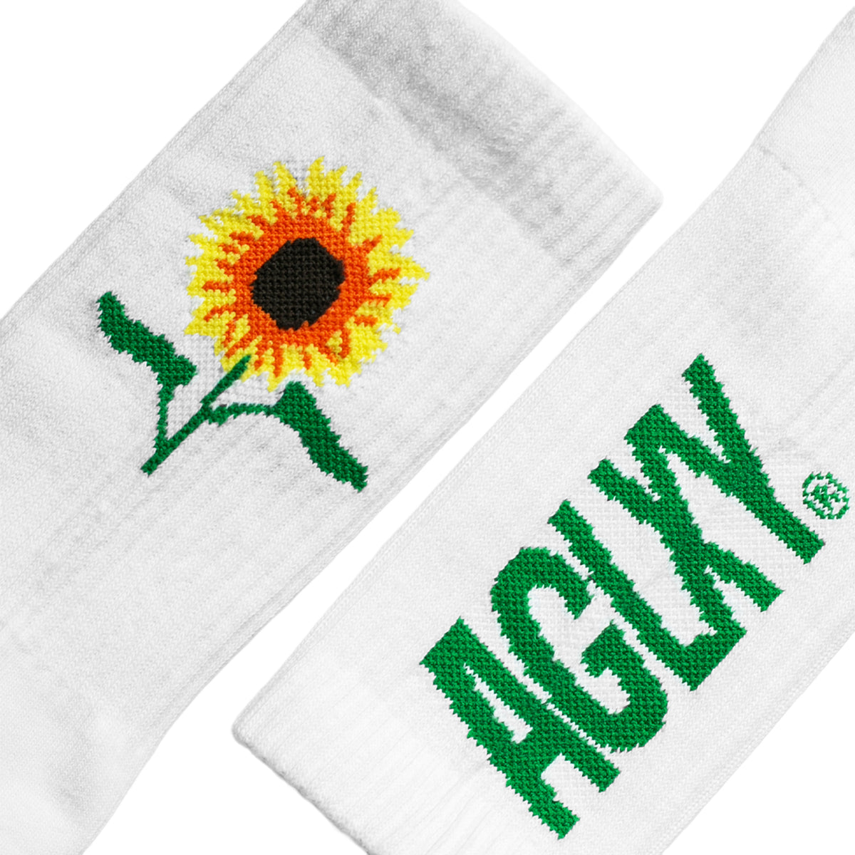 AGLXY Sunflower Socks 022 - White
