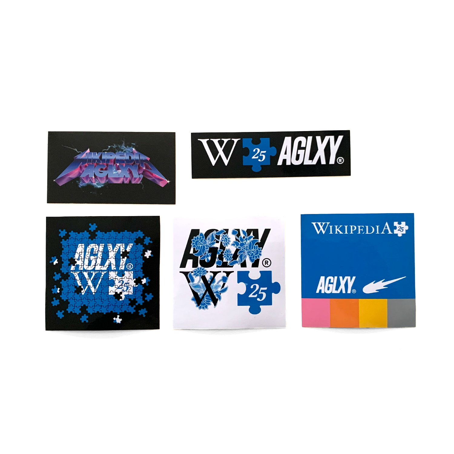 AGLXY x Wikipedia 25 Sticker Pack - Multi