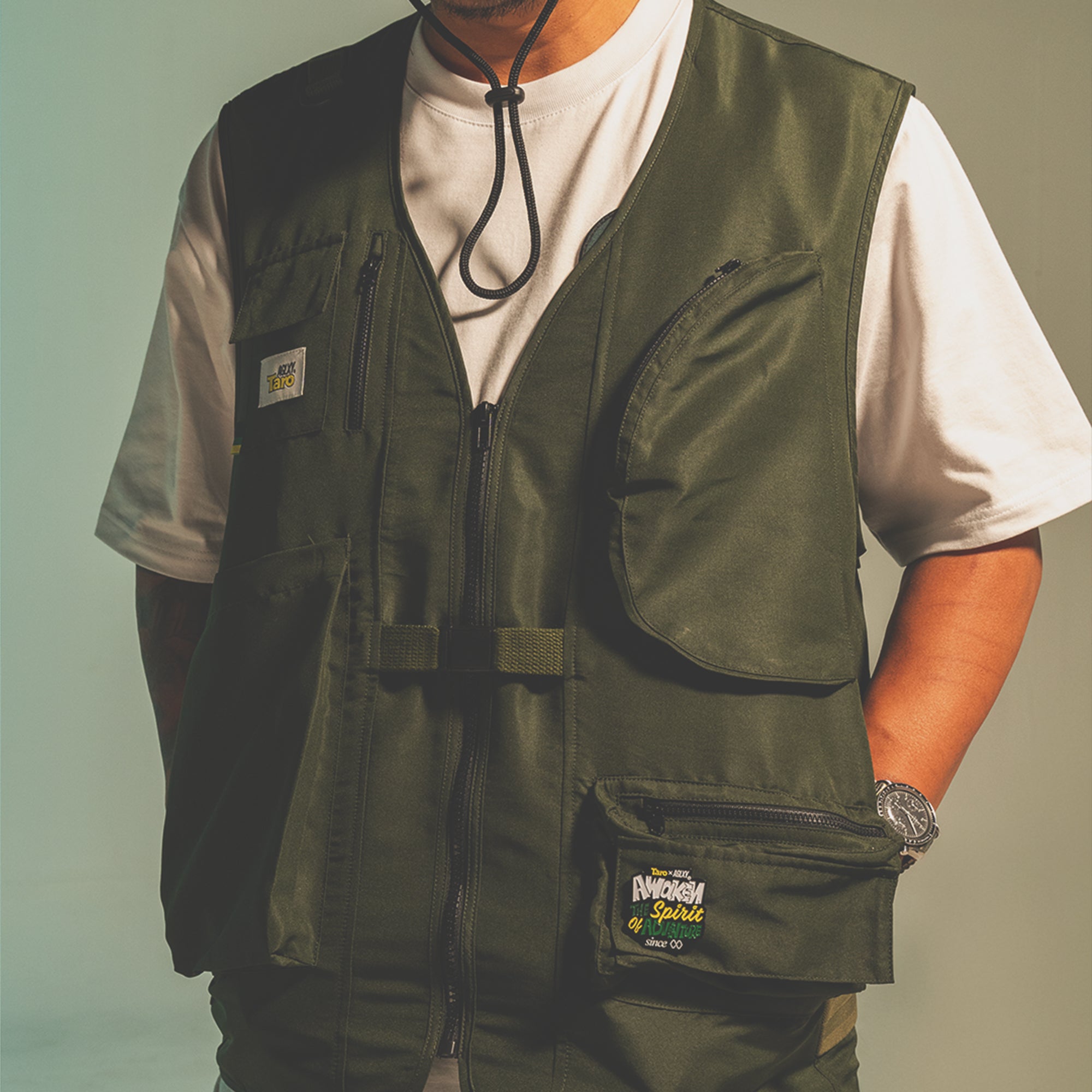 AGLXY x TARO Utility Vest - Forest Green