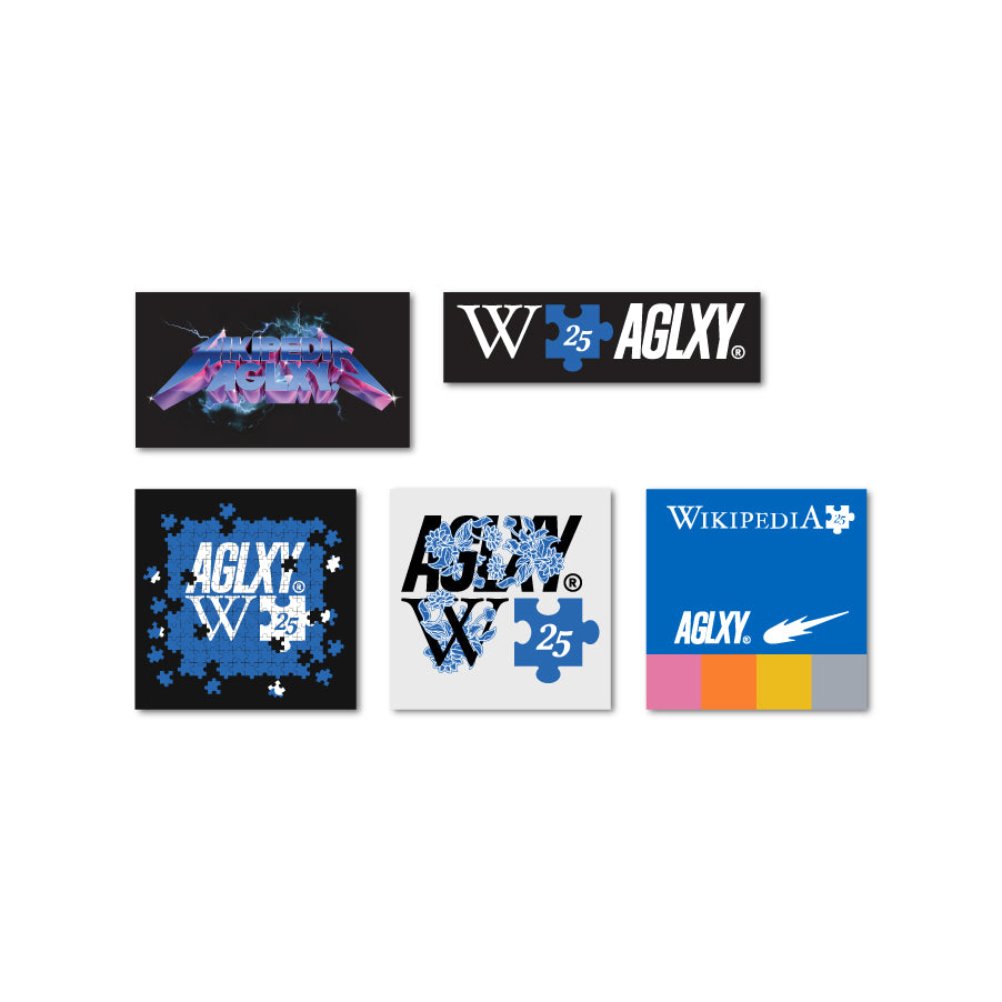 AGLXY x Wikipedia 25 Sticker Pack - Multi