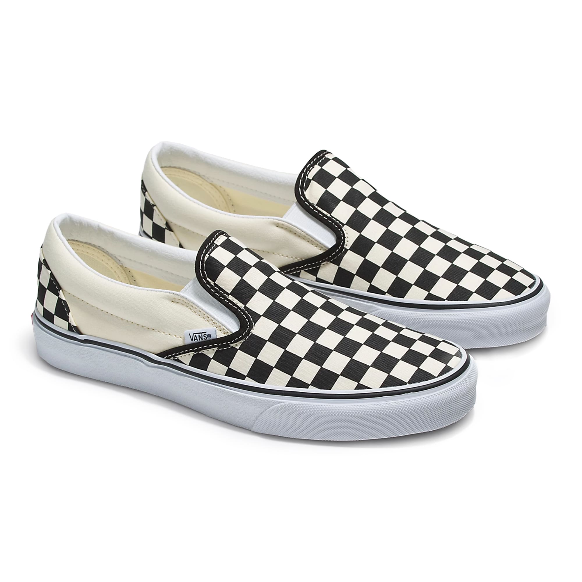 Vans Classic Slip-On - Black & White Checkerboard / White